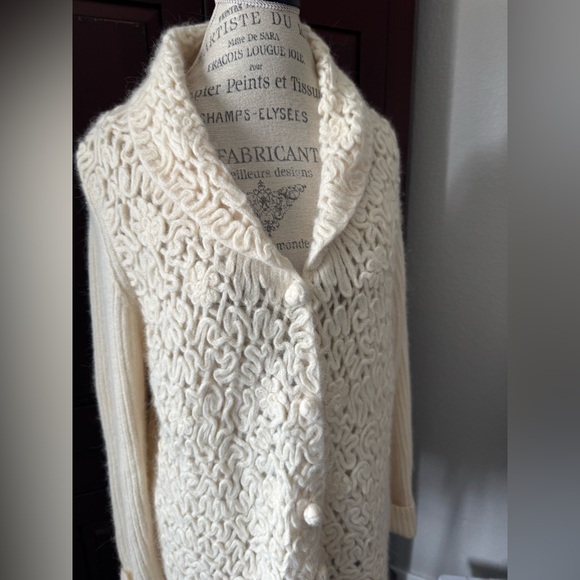 XL Coldwater Creek Wool Rabbit Blend Jacket Cardigan Sweater - Picture 8 of 16